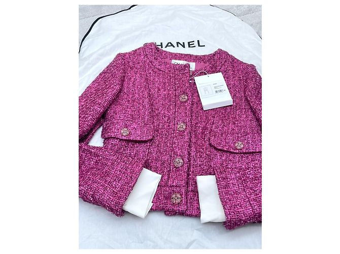 Chanel Tweed Jacke Größe 34 - Ansicht 5