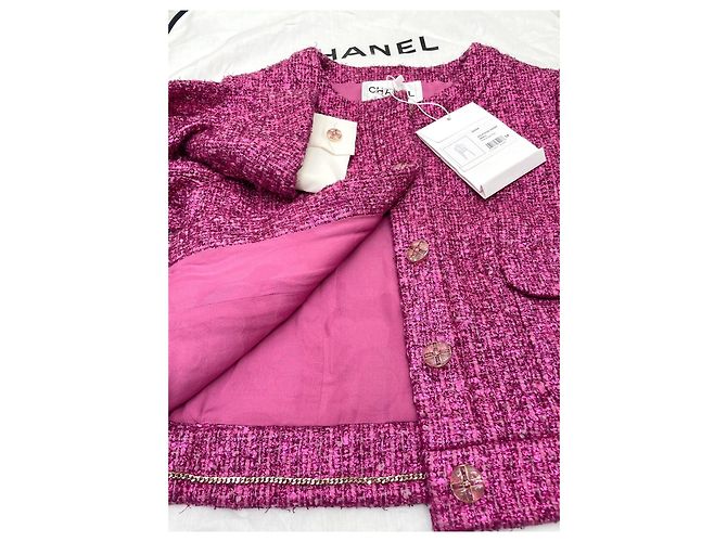 Chanel Tweed Jacke Größe 34 - Ansicht 6