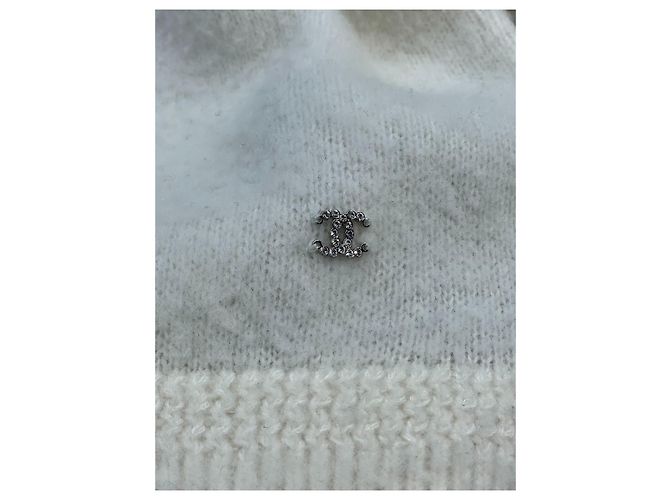 Chanel Coco Neige Kaschmir Strickware Schwarz Weiß Sterne - Ansicht 2