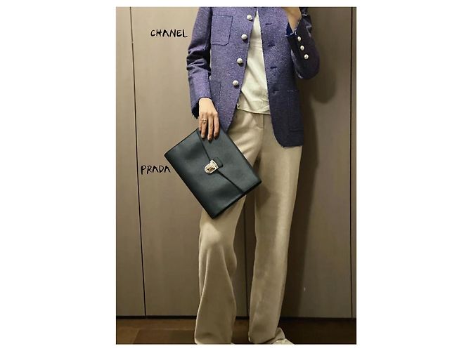 Giacca Chanel in tweed viola - vista 9