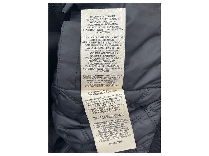 Hermès Black Polyamide Jacket with Lambswool Trim Size 38 - view 9