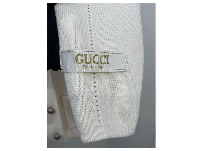 Gucci Double Breasted Wool Jacket Ecru - view 3