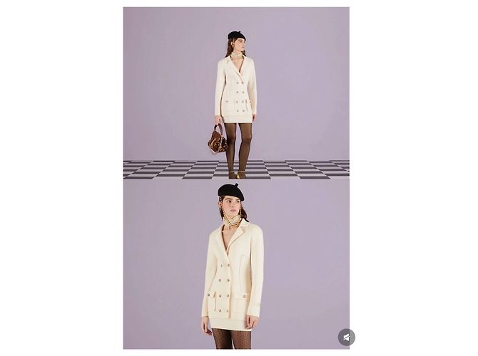 Gucci Double Breasted Wool Jacket Ecru - view 8