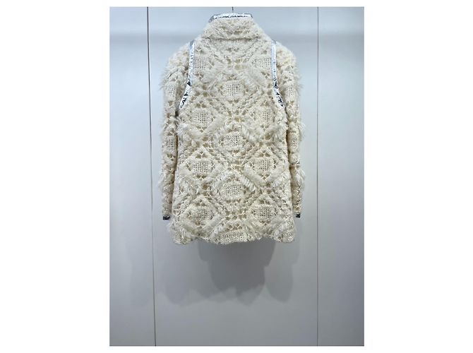 Chanel Jacke aus beige Tweed Größe 34 - Ansicht 2