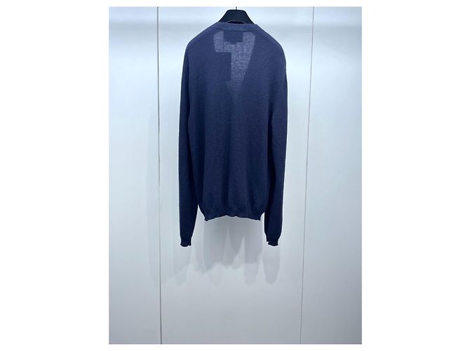 Gucci Strickjacke aus Wolle in Navy mit Stickerei - Ansicht 2