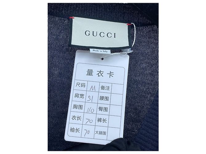 Gucci Strickjacke aus Wolle in Navy mit Stickerei - Ansicht 3
