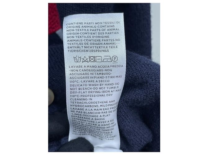 Gucci Strickjacke aus Wolle in Navy mit Stickerei - Ansicht 7