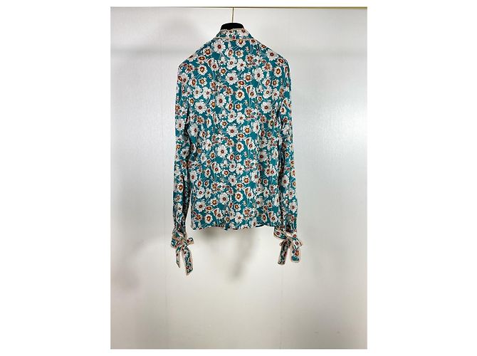 Camicia Gucci con Fiocco Floreale in Cotone - vista 2