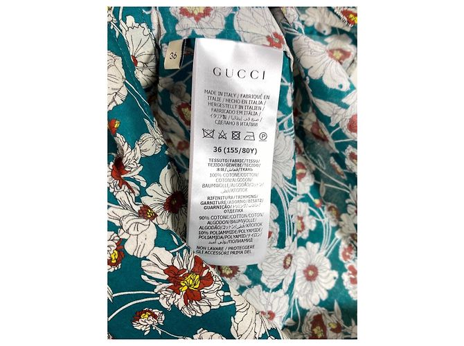 Camicia Gucci con Fiocco Floreale in Cotone - vista 6