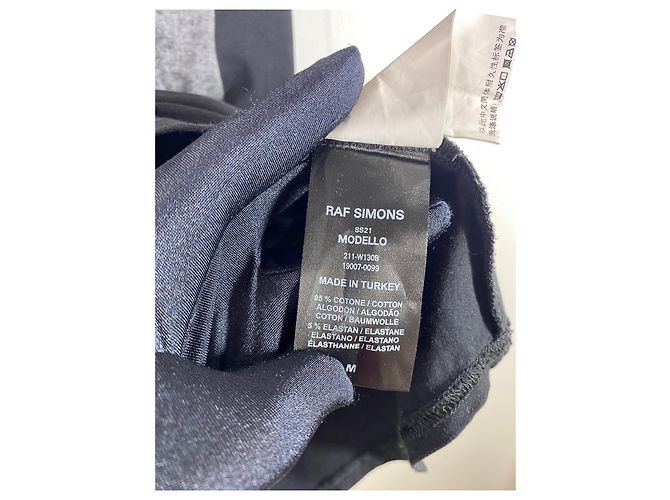 Raf Simons Schwarzes Baumwoll T-Shirt mit Buchstabenprint - Ansicht 6