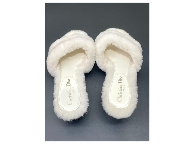 Dior Shearling Clogs White - view 5
