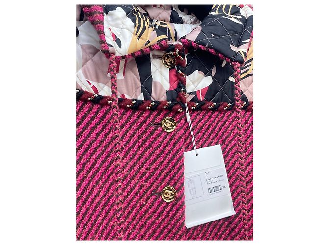 Abrigo largo Chanel Métiers d'art de tweed - vista 3