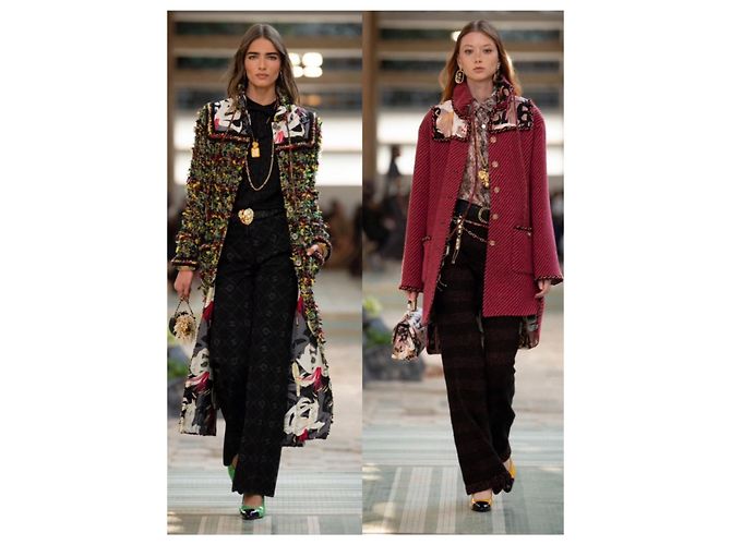 Abrigo largo Chanel Métiers d'art de tweed - vista 7