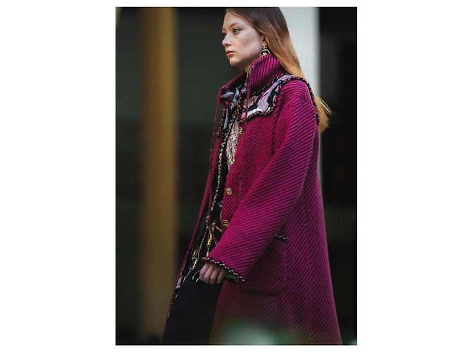 Abrigo largo Chanel Métiers d'art de tweed - vista 9