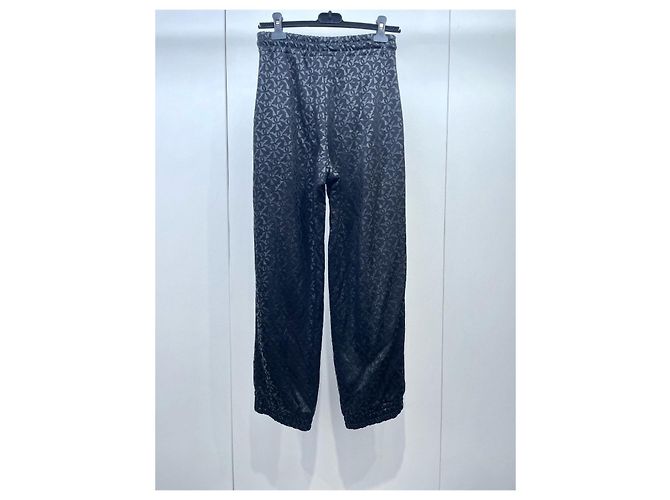 Chanel Hose mit Logo Print Viskose Schwarz - Ansicht 2