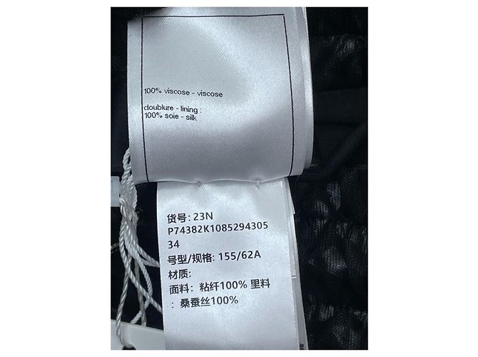 Chanel Hose mit Logo Print Viskose Schwarz - Ansicht 7