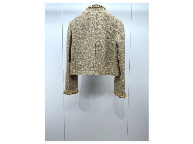 Chanel 26S Runway Tweed Jacke Gold Größe 36 - Ansicht 2