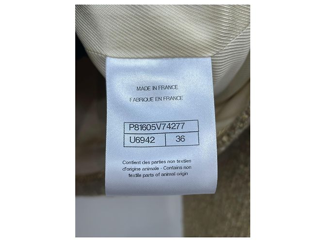 Chanel 26S Runway Tweed Jacke Gold Größe 36 - Ansicht 7