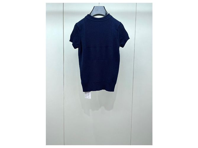 Hermès Oberteil aus Kaschmir in Navy - Ansicht 2