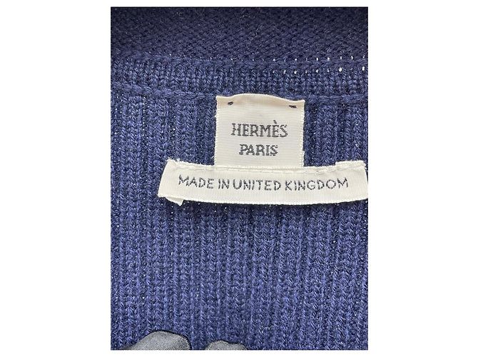 Hermès Oberteil aus Kaschmir in Navy - Ansicht 3