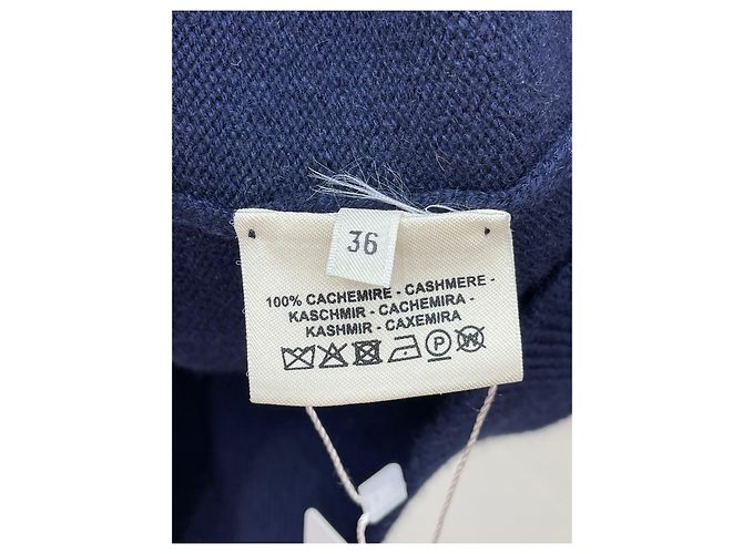 Hermès Oberteil aus Kaschmir in Navy - Ansicht 4
