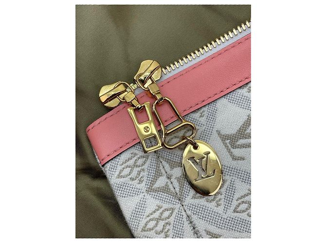 Falda Louis Vuitton 1854 de algodón con paneles de cuero - vista 3