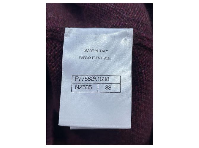 Chanel Strickjacke Kaschmir Burgund Gitarrenmotiv - Ansicht 4