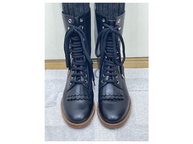Chanel Sock Boots Schwarz Stoff Double C - Ansicht 2
