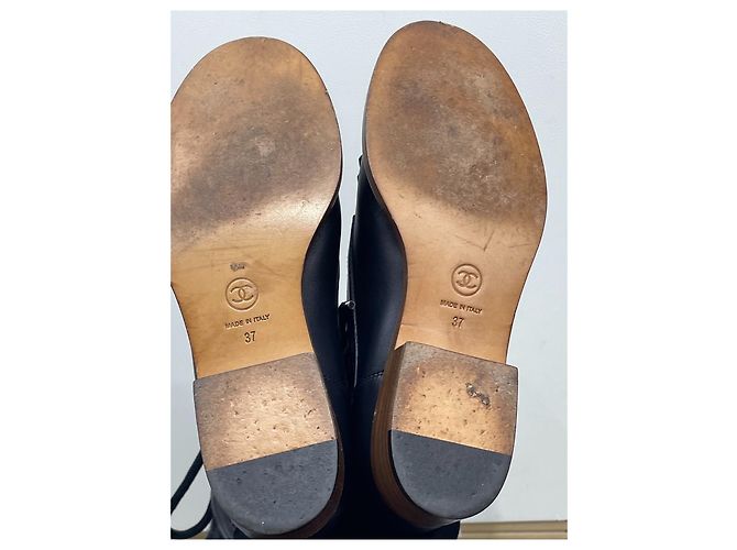 Chanel Sock Boots Schwarz Stoff Double C - Ansicht 5