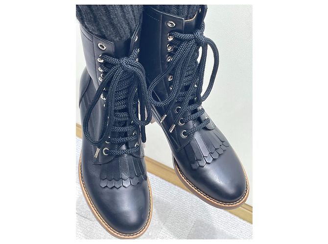 Chanel Sock Boots Schwarz Stoff Double C - Ansicht 7
