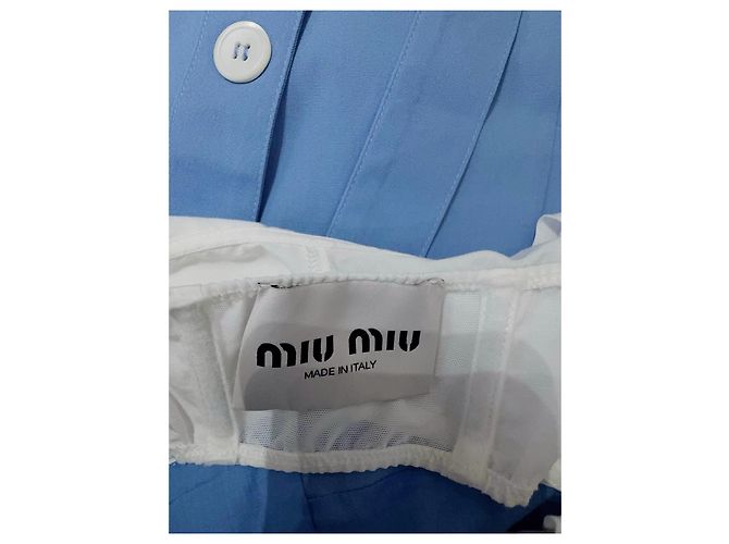 Vestido Miu Miu de algodón azul - vista 3