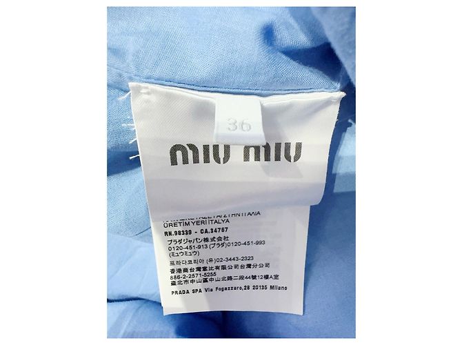 Vestido Miu Miu de algodón azul - vista 4