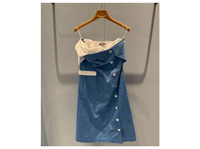Vestido Miu Miu de algodón azul - vista 6