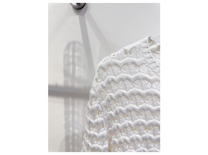 Loro Piana Strickpullover aus Seide Weiß - Ansicht 5