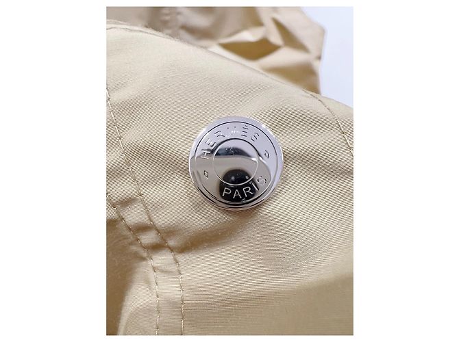 Hermès Trenchkleid beige Wolle Größe 38 - Ansicht 4