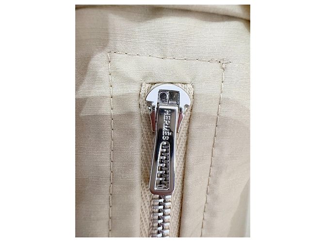 Hermès Trenchkleid beige Wolle Größe 38 - Ansicht 6