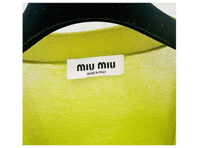 Miu Miu Leichter Cardigan aus Baumwolle Grün - Ansicht 2