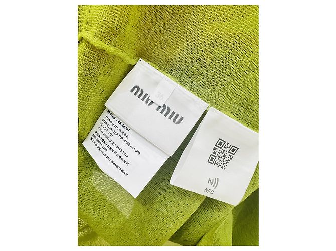 Miu Miu Leichter Cardigan aus Baumwolle Grün - Ansicht 5