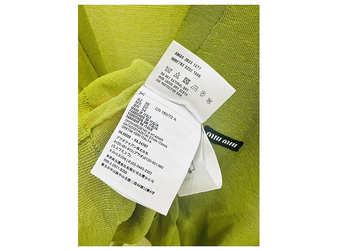 Miu Miu Leichter Cardigan aus Baumwolle Grün - Ansicht 6