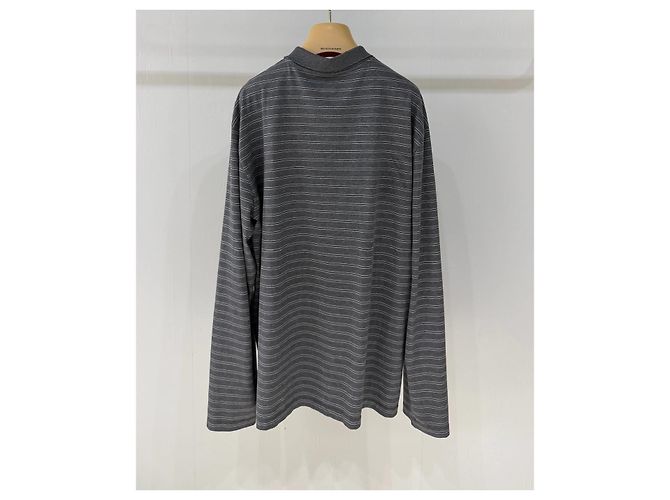 Polo Miu Miu de algodón a rayas gris - vista 5