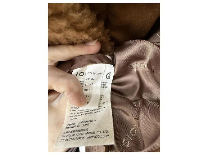 Autre Marque Icicle Jacke aus Wolle Camel - Ansicht 5