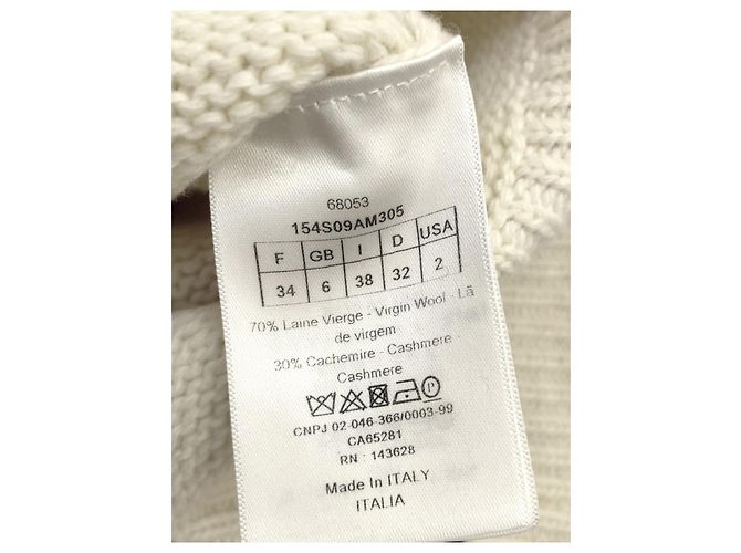 Jersey Dior de algodón blanco con mangas abullonadas - vista 3