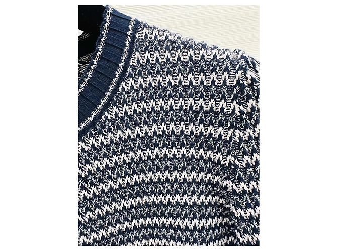 Chanel Gestreifter Baumwoll Cardigan - Ansicht 3