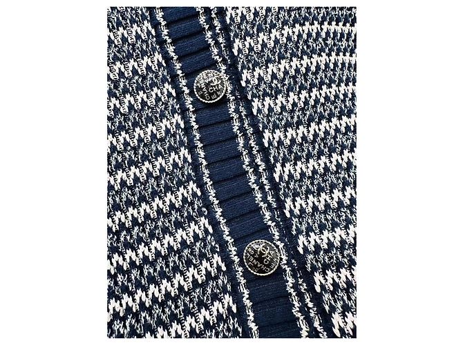 Chanel Gestreifter Baumwoll Cardigan - Ansicht 4