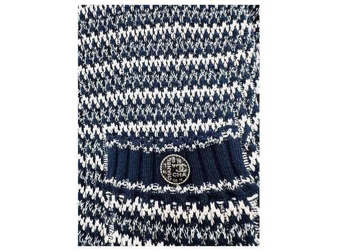 Chanel Gestreifter Baumwoll Cardigan - Ansicht 5