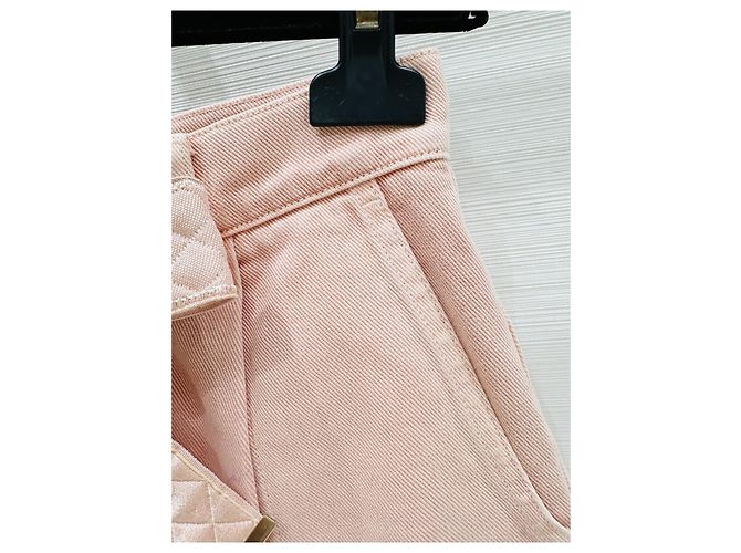 Pantaloncini Chanel in cotone rosa con fiocco - vista 6
