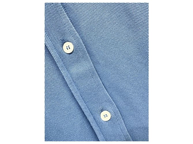 Top Miu Miu Azul de Algodón con Letras Bordadas y Manga Larga - vista 4
