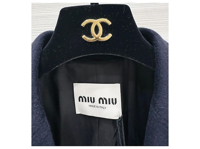 Miu Miu Navy Wool Blazer Jacket - view 2