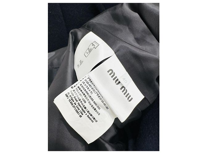 Miu Miu Navy Wool Blazer Jacket - view 5