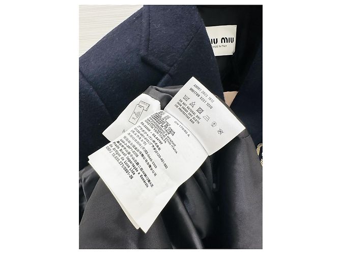 Miu Miu Navy Wool Blazer Jacket - view 6
